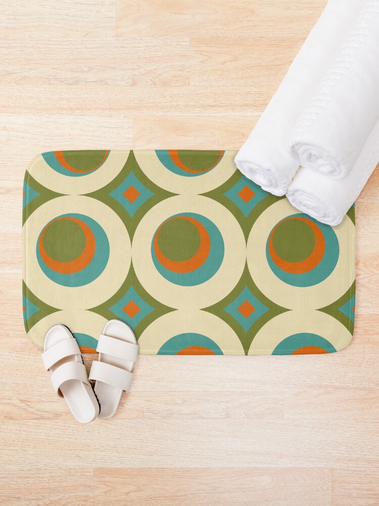 Thumbnail 2 of 6, Bath Mat, Mid-Century Modern Funk 2 designed and sold by MonstersMashU.