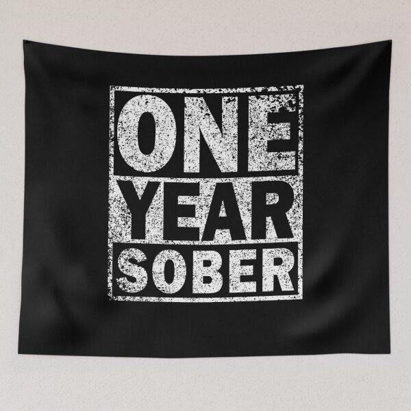 Item preview, One Year Sober, 1st Year Soberity Gift designed and sold by RobomShop.
