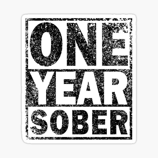 Item preview, One Year Sober, 1st Year Soberity Gift designed and sold by RobomShop.