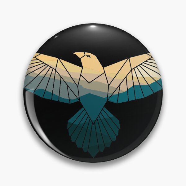 Item preview, Retro Eagle Mountains Sunset Wilderness designed and sold by ForFunDesigns.