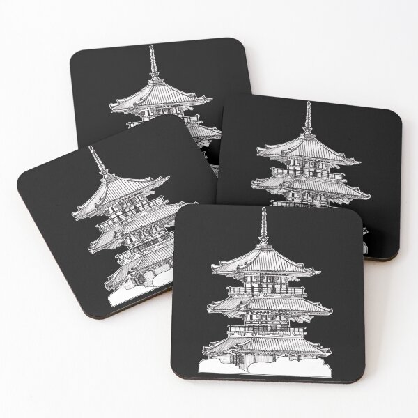 Item preview, Sketch Saigantoji pagoda  designed and sold by Karolien Kenis.