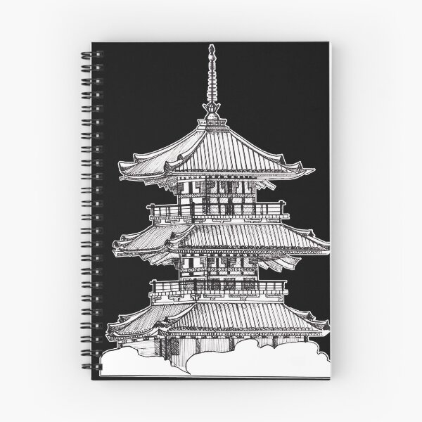 Artikelvorschau, Skizzieren Sie die Saigantoji-Pagode entworfen und verkauft von Karolien Kenis.