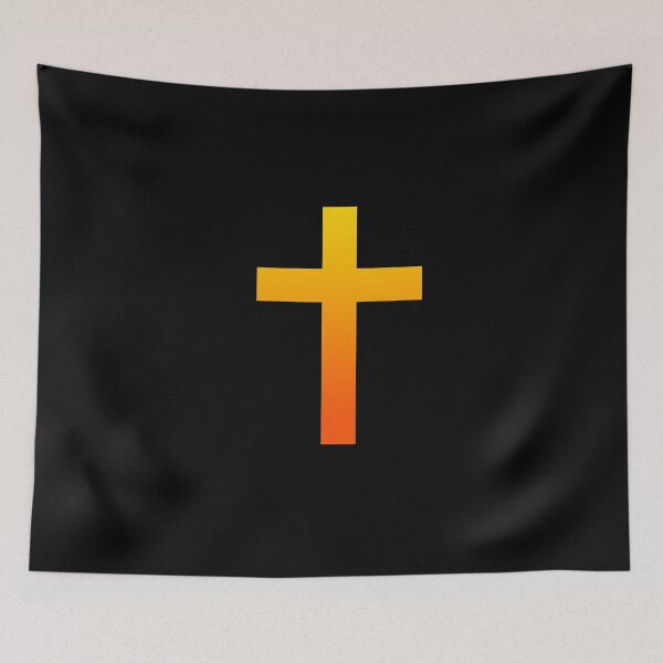 Item preview, Christian Cross With A Yellow Red Ombre Color designed and sold by NECHSTORE.