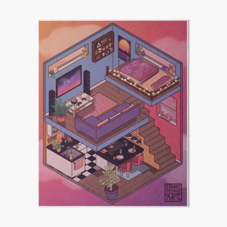 Small Apartment with Cute Kitchen Corner Art Board Print
