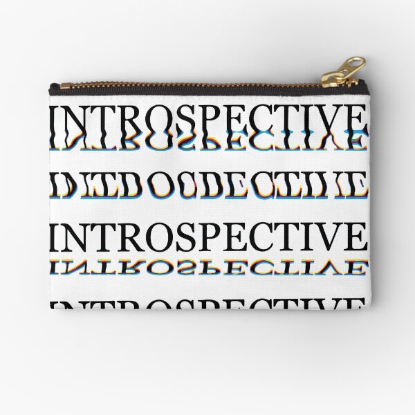 Introspective glitch type design Zipper Pouch