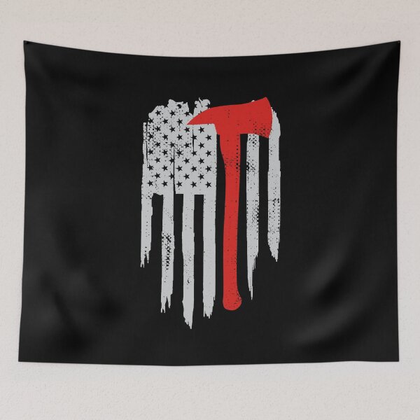 Item preview, Firefighter American Flag Thin Red Line Fireman  designed and sold by Vanover Designs.