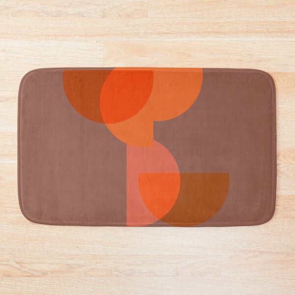 Item preview, Retro geometric semicircles in warm orange tones designed and sold by Nadezda Kravcenko.