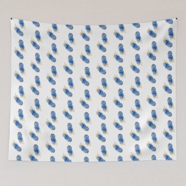 Item preview, Blue Feathers of Helmeted guineafowl. Watercolor designed and sold by ArchiTania Studio.