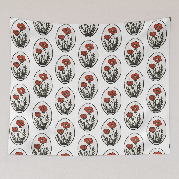 Item preview, Lino print - Poppy's love designed and sold by Karolien Kenis.