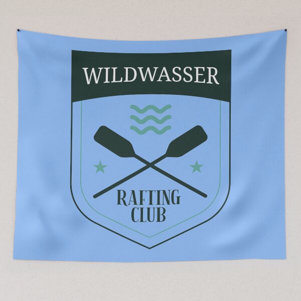 Item preview, White water | Rafting Club | German hiking | Black hiking t-shirt designed and sold by Ainbowz-Artwork.