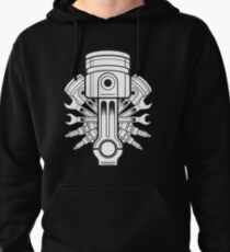 Piston lable Pullover Hoodie