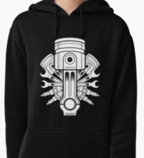 Piston lable Pullover Hoodie