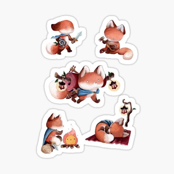 Item preview, Smol Fox Adventurer Sheet designed and sold by Threeleaves.