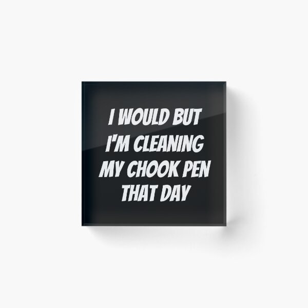 Item preview, I would but I'm cleaning my chook pen that day. Text only design. White text. Capitals. designed and sold by JellyBeenzz.