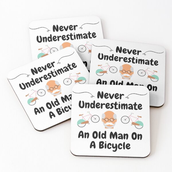 Item preview, Never Underestimate An Old Guy on a Bicycle designed and sold by leonmarket.