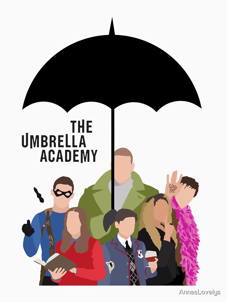 The Umbrella Academy Silhouette Logo Black T Shirt For Sale By