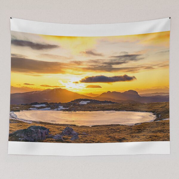 Item preview, Frozen Sunset, Glas Bheinn Summit Plateau designed and sold by ScotLandscapes.