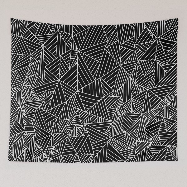 Item preview, Black Triangle Line Art Pattern designed and sold by Moyanana.