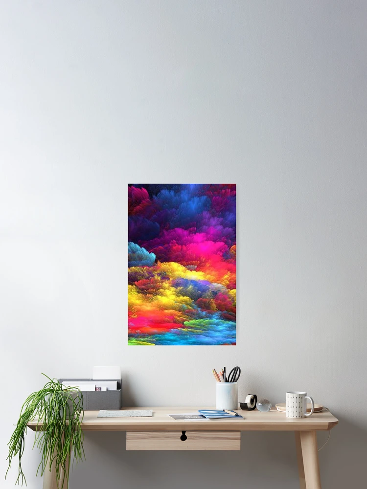 Thumbnail 2 of 3, Poster, Thundercloud Rainbow designed and sold by ReesDesigns.