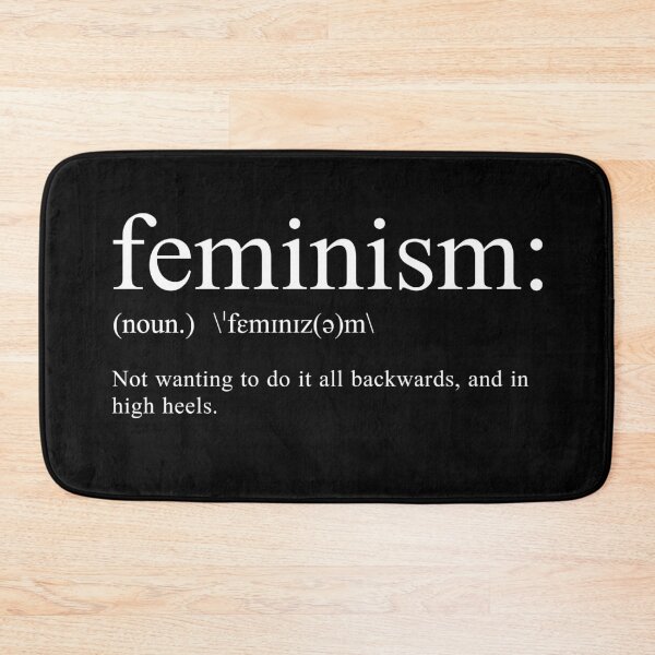 Item preview, Funny Feminism Definition: Backwards and High Heels (dark background) designed and sold by Civil-Woke.