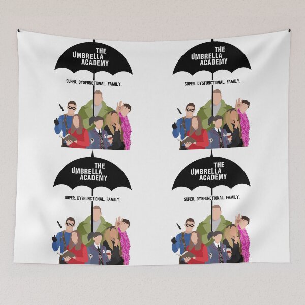 Item preview, The Umbrella Academy Silhouette Quote Logo White designed and sold by AnnesLovelys.