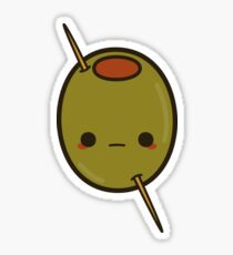 Cute skewered olive Sticker
