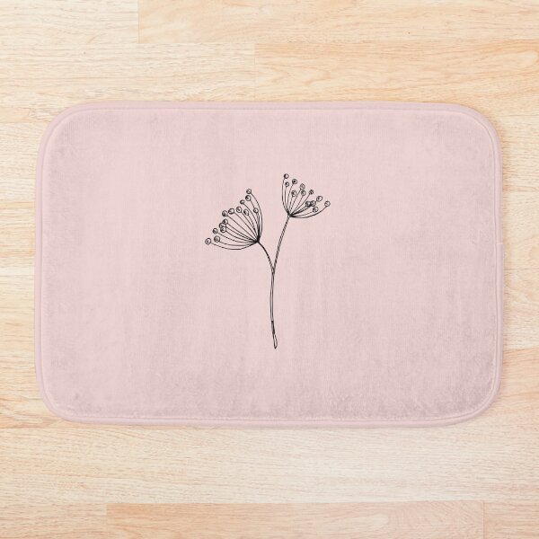 Item preview, Hand drawn minimal dusty pink flower design designed and sold by mayio_studio.