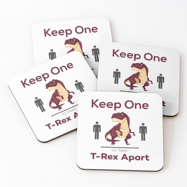 Item preview, Keep One T-Rex Apart Funny Dinosaurs Christmas and Coronavirus Joke 2020 designed and sold by Scratches Tees.