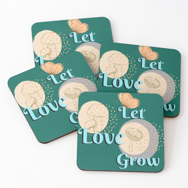 Item preview, Boho Let Love Grow Modern Aesthetic Mushrooms Lettering designed and sold by kestrada2906.