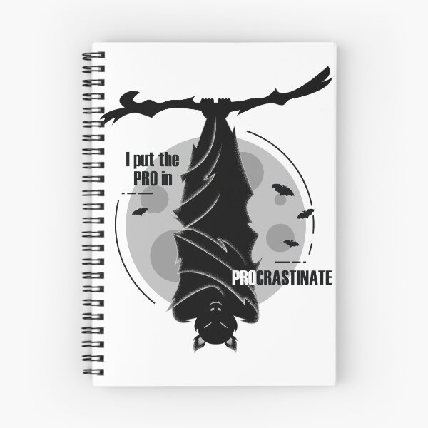 Item preview, Funny Bat I Put the Pro in Procrastinate designed and sold by CynthiaGraphics.