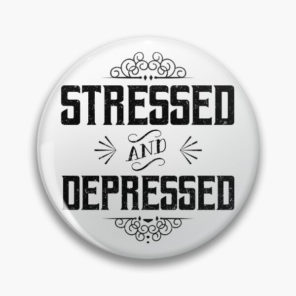 Item preview, Stressed Depressed, Vintage Typography designed and sold by foramelie.