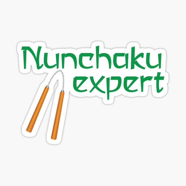 "Nunchaku Expert" Sticker by JozsefHollo Redbubble