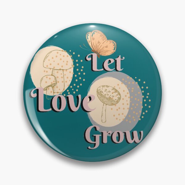 Item preview, Boho Let Love Grow Modern Aesthetic Mushrooms Lettering designed and sold by kestrada2906.