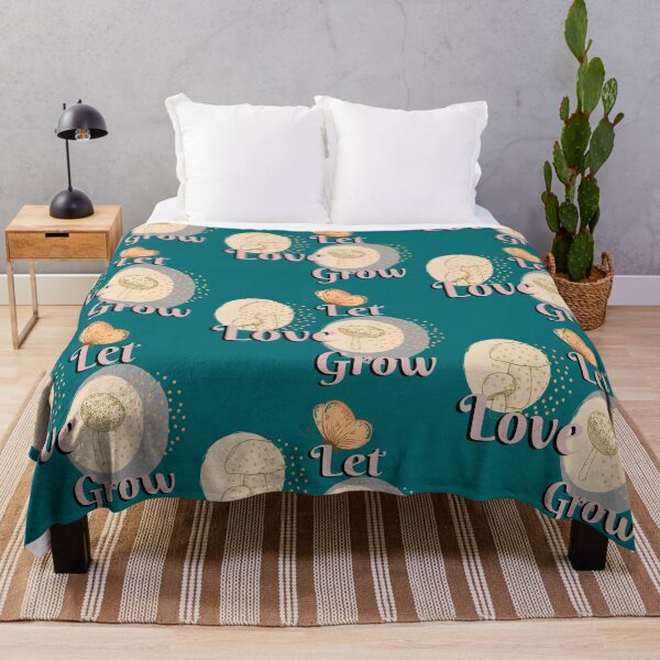 Item preview, Boho Let Love Grow Modern Aesthetic Mushrooms Lettering designed and sold by kestrada2906.