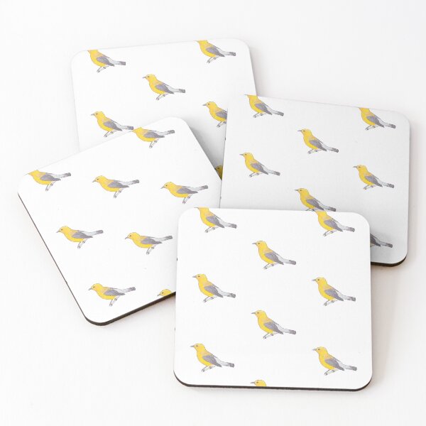Item preview, Prothonotary Warbler cute yellow songbird designed and sold by TheWaterBirds.
