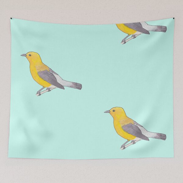 Item preview, Prothonotary Warbler cute yellow songbird designed and sold by TheWaterBirds.