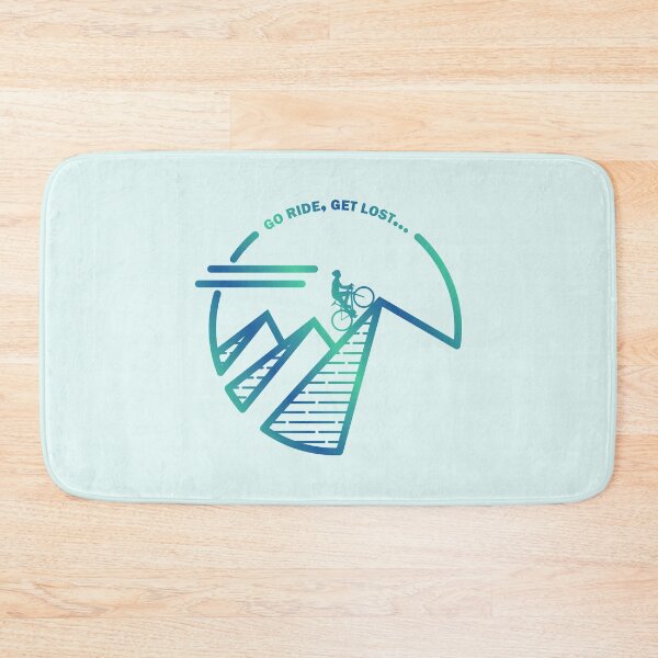 Item preview, Climbing Abstract Triple Peaks Green Blue Gradient designed and sold by RabeDesigns.