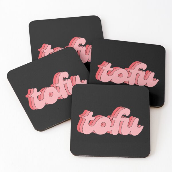 Item preview, TOFU Cute Retro Pink Girly Text Vegan Vegetarian designed and sold by a-little-ink.