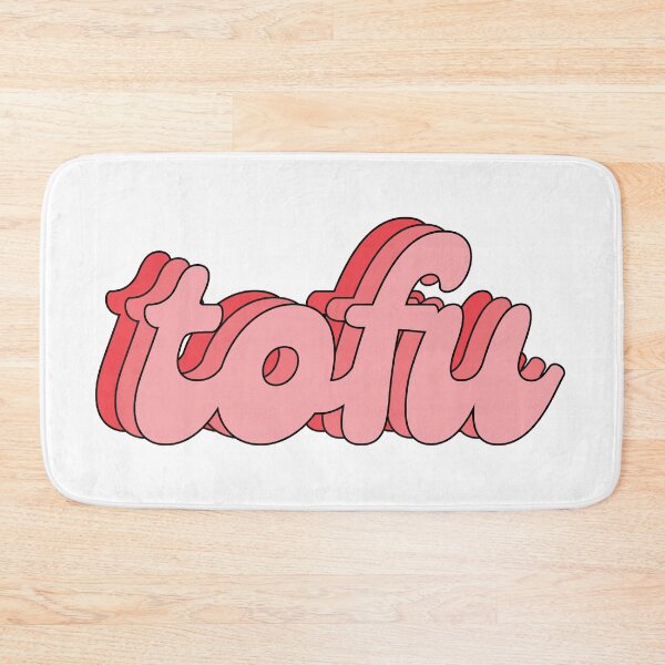 Item preview, TOFU Cute Retro Pink Girly Text Vegan Vegetarian designed and sold by a-little-ink.