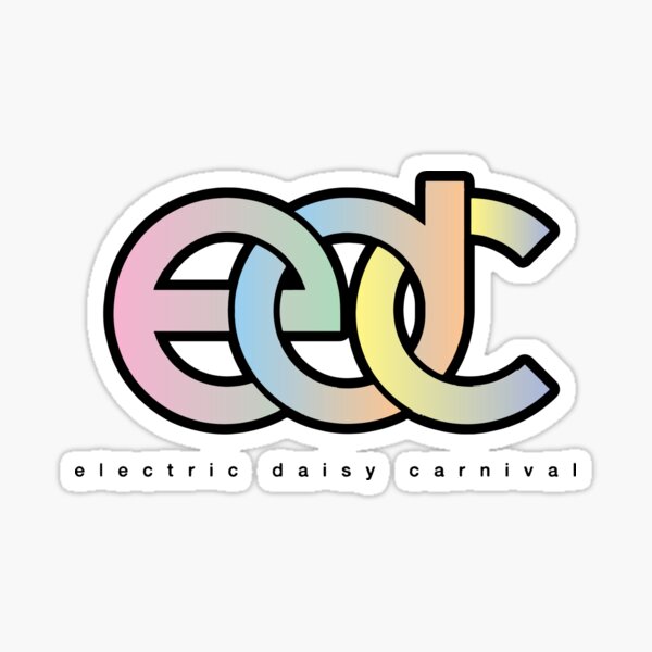 Electric Daisy Carnival EDC Logo pastel gradient Sticker