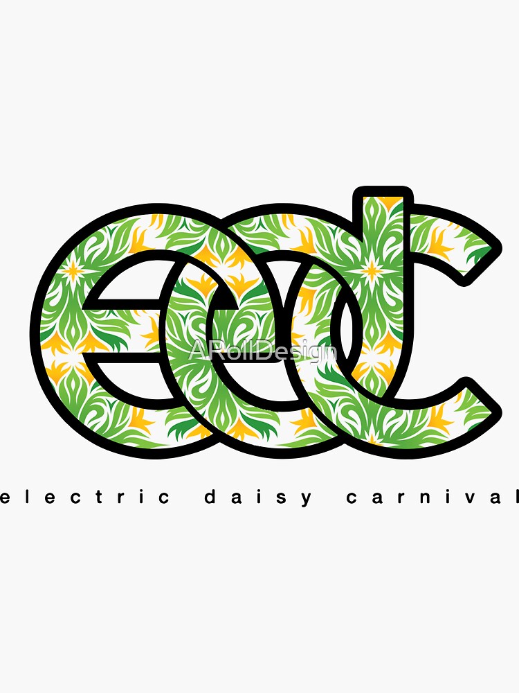 "Electric Daisy Carnival EDC Logo forest foliage" Sticker for Sale by