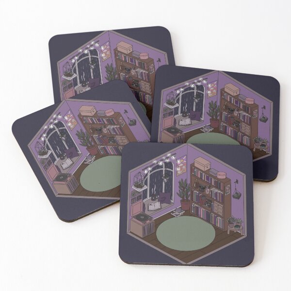 Item preview, Cozy Isomertic Reading Space designed and sold by Cool Cat With Hat  Art.