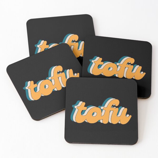 Item preview, TOFU Cool Retro Vintage Text Vegan Vegetarian designed and sold by a-little-ink.