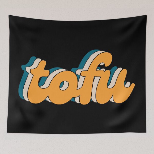 Item preview, TOFU Cool Retro Vintage Text Vegan Vegetarian designed and sold by a-little-ink.