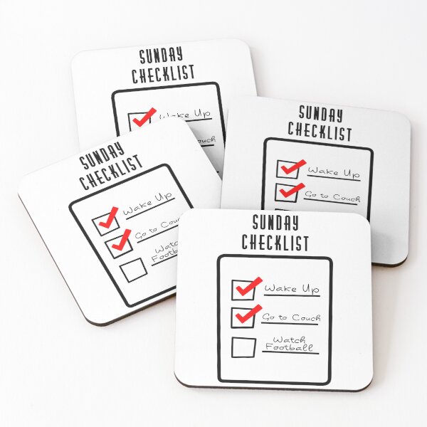 Item preview, Football Sunday Checklist designed and sold by diginomdesigns.