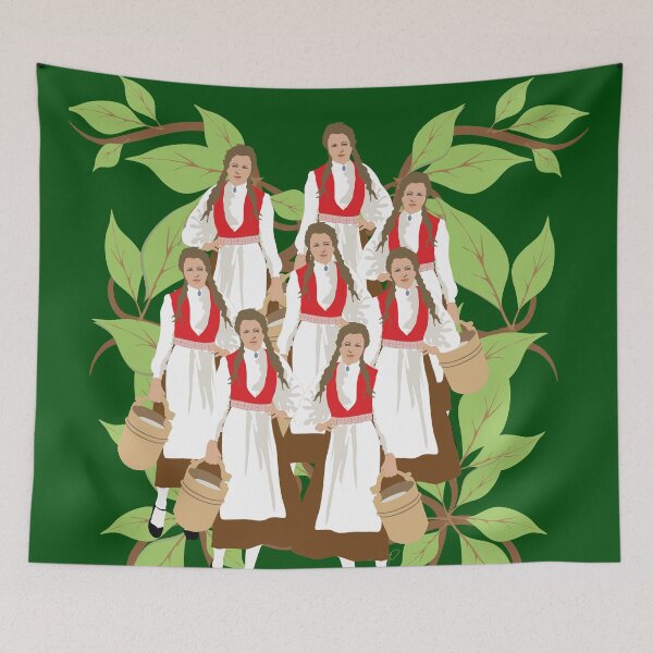 Item preview, 12 Days of Christmas: Eight Maids A Milking designed and sold by GingkoDragon.