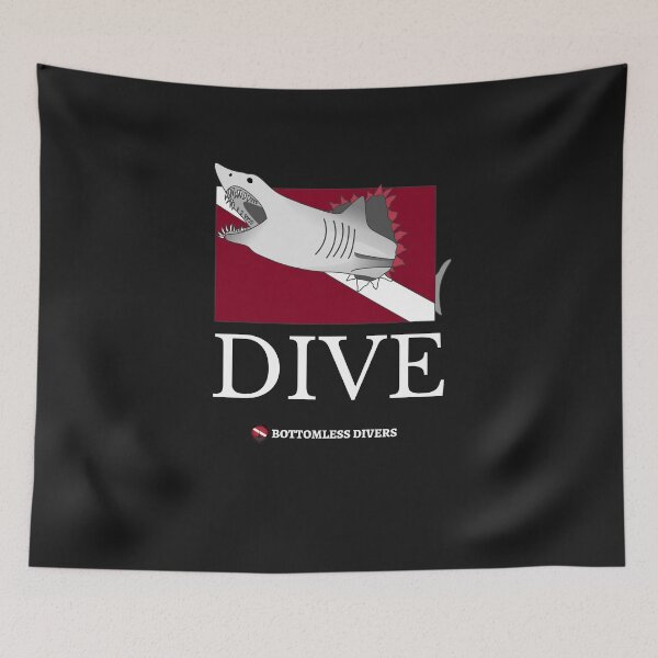 Item preview, Dive Mako Shark with White Font designed and sold by BottomlessDiver.