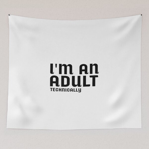 Item preview, Copy of Im an Adult Technically T-Shirt Funny 18th Birthday Gift designed and sold by medbouk1.