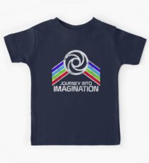 Journey Into Imagination Distressed Logo in Vintage Retro Style Kids Tee