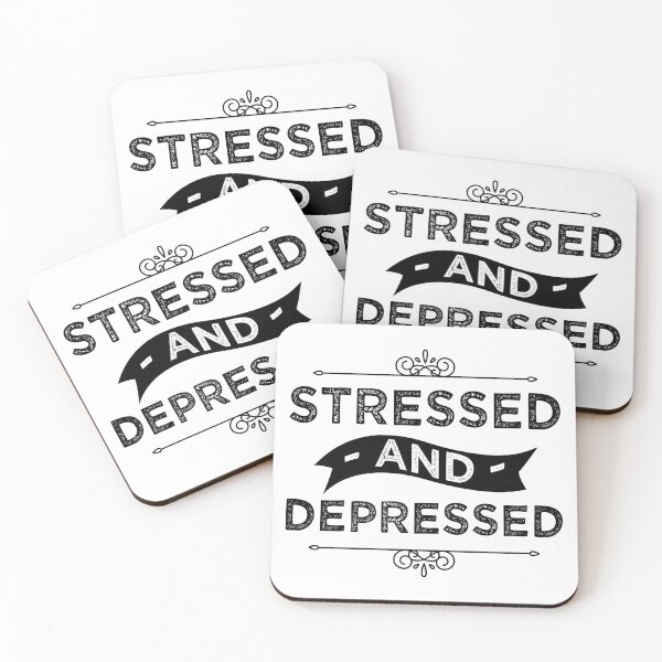 Item preview, Stressed and Depressed, Vintage Typography designed and sold by foramelie.